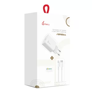 Kit Carregador USB-C Turbo 20W com Cabo Lightning - FANCY