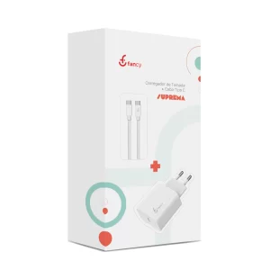 Kit Carregador USB-C Turbo 20W com Cabo C - FANCY